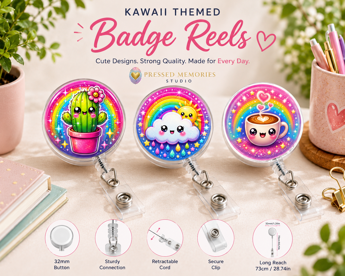 Custom Badge Reel | Personalized Photo, Logo, Name or Design | 37mm (1.5")
