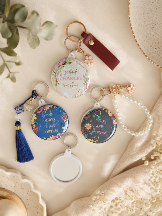 Personalized Photo Mirror Keychain | 58mm (2.25")