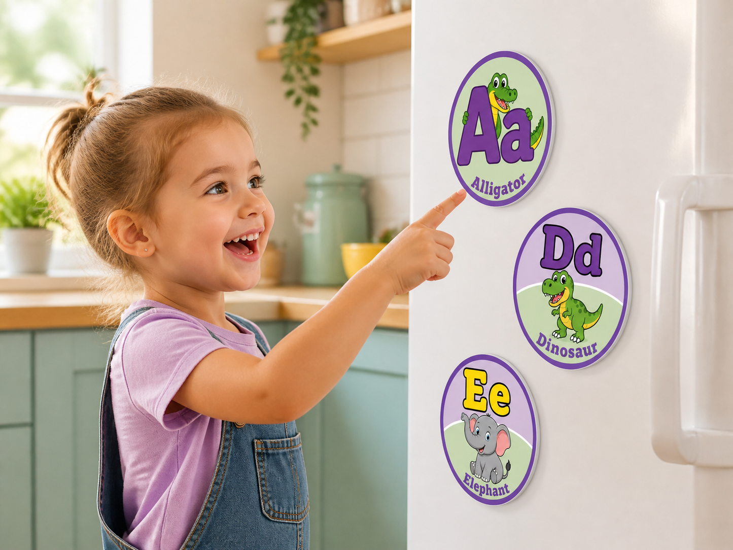Alphabet Animals Collection – 58mm Educational Photo Magnets | A–Z Learning Magnets