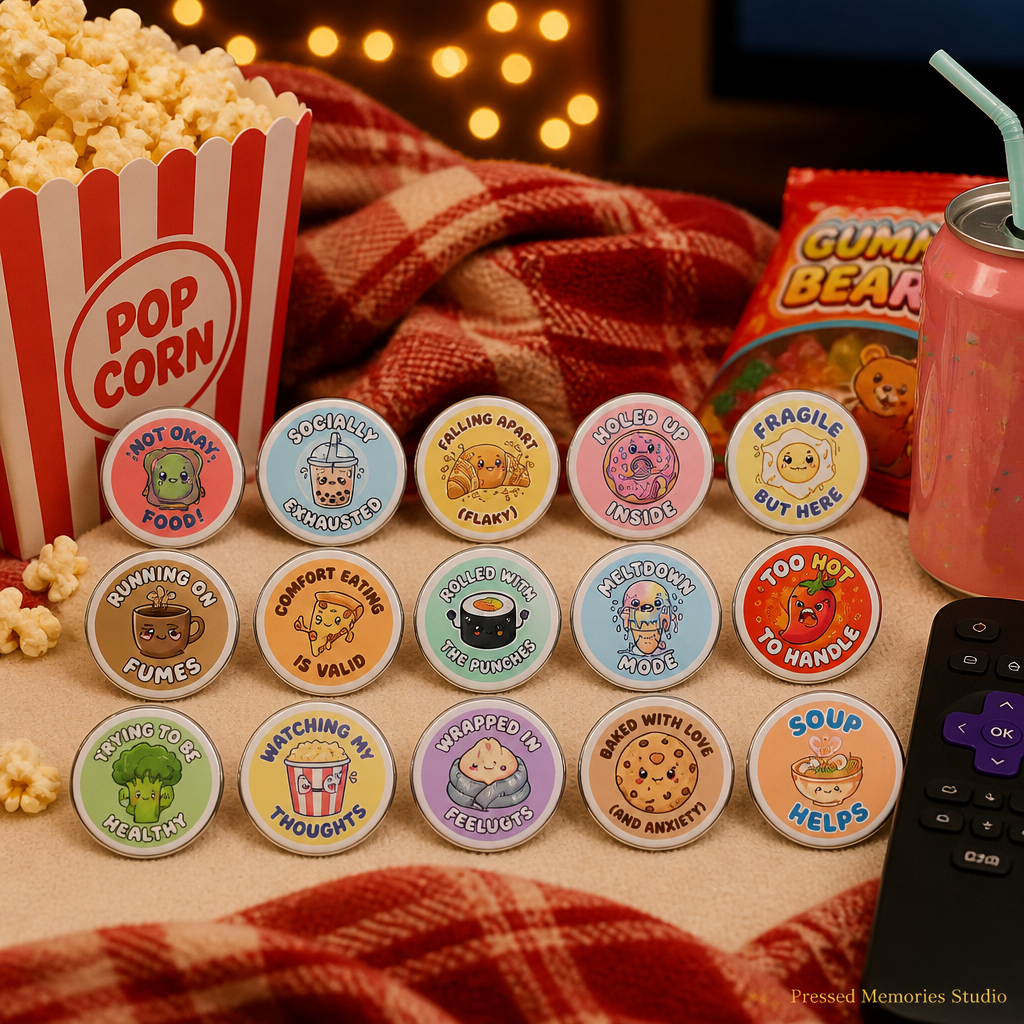 Snack On Your Feelings | Build Your Own Set of 3 | 37mm (1.5") Button Pins
