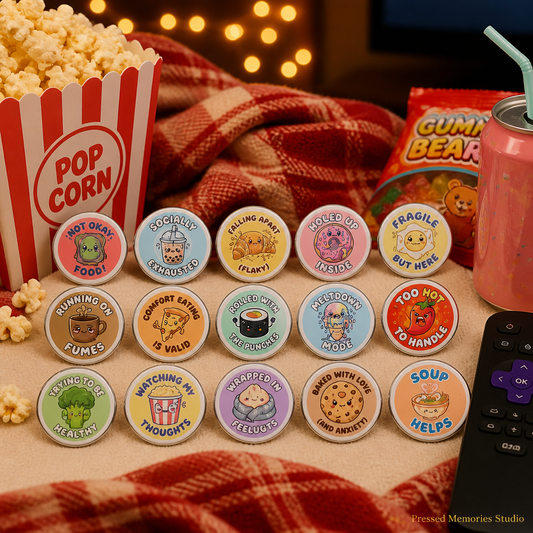 Snack On Your Feelings | Build Your Own Set of 3 | 37mm (1.5") Button Pins