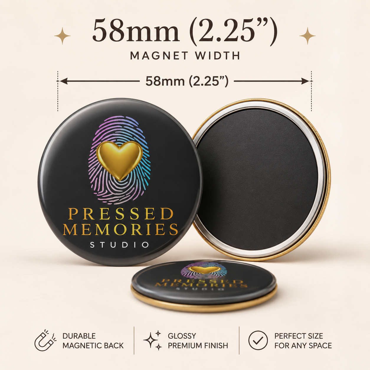 Personalized Photo Fridge Magnets | 58mm (2.25")